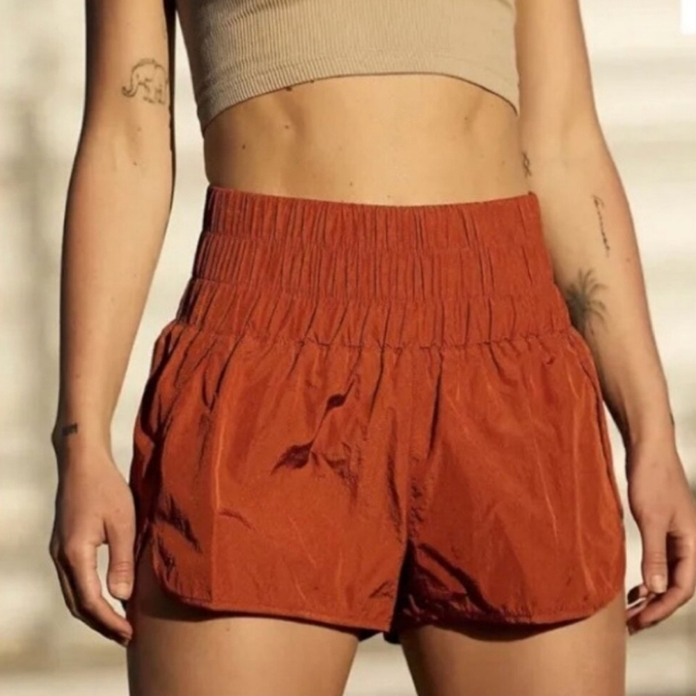 Free People Movement Shorts Color Rust